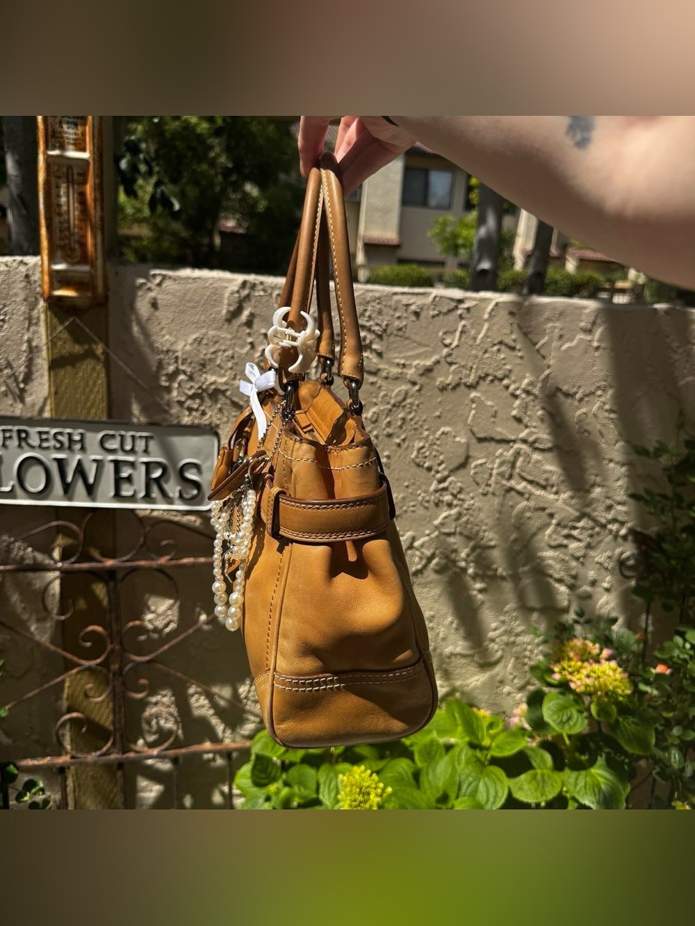 Coach Tan Hampton Shoulder Bag - Picture 5 of 8